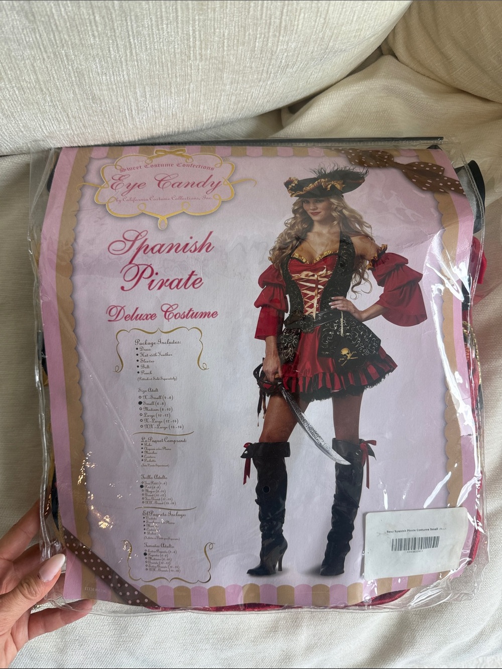 eye candy Spanish Pirate Costume - Red, Black & Gold Accents
